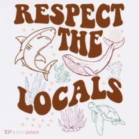 Respect The Locals Protect The Shark Save Our Oceans Retro Mousepad thumb 1