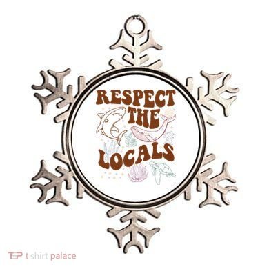 Respect The Locals Protect The Shark Save Our Oceans Retro Ornament