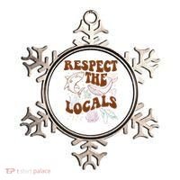 Respect The Locals Protect The Shark Save Our Oceans Retro Ornament thumb 0