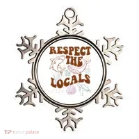Respect The Locals Protect The Shark Save Our Oceans Retro Ornament thumb 0