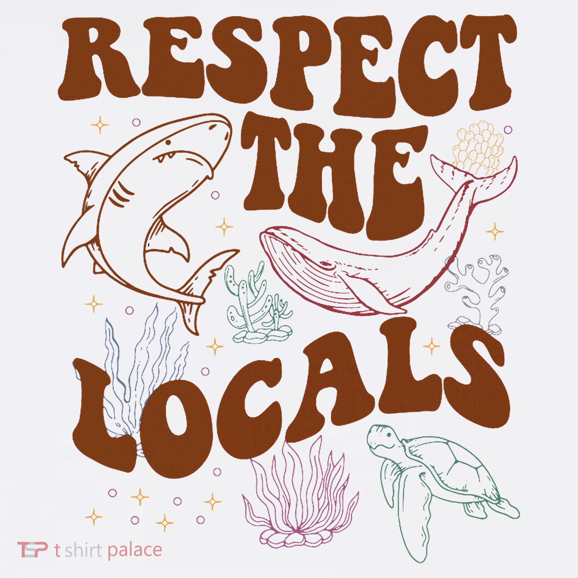 Respect The Locals Protect The Shark Save Our Oceans Retro Women's Tank Top