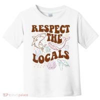 Respect The Locals Protect The Shark Save Our Oceans Retro Toddler T-Shirt thumb 0