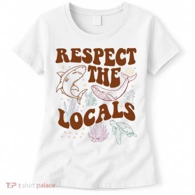 Respect The Locals Protect The Shark Save Our Oceans Retro Women's T-Shirt