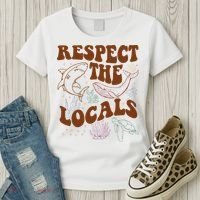 Respect The Locals Protect The Shark Save Our Oceans Retro Women's T-Shirt thumb 3