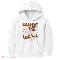 Respect The Locals Protect The Shark Save Our Oceans Retro Kids Hoodie thumb 0