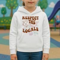 Respect The Locals Protect The Shark Save Our Oceans Retro Kids Hoodie thumb 3