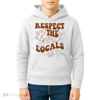 Respect The Locals Protect The Shark Save Our Oceans Retro Kids Hoodie thumb 4
