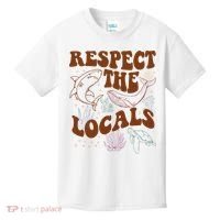 Respect The Locals Protect The Shark Save Our Oceans Retro Kids T-Shirt thumb 0