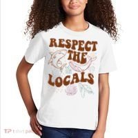 Respect The Locals Protect The Shark Save Our Oceans Retro Kids T-Shirt thumb 2