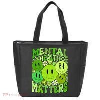 Retro Trippy Mental Health Matters Tote Bag thumb 0
