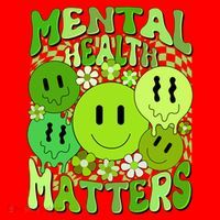 Retro Trippy Mental Health Matters Santa Hat thumb 1