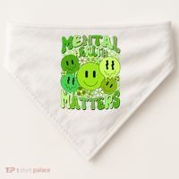 Retro Trippy Mental Health Matters USA-Made Doggie Bandana thumb 0