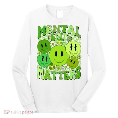 Retro Trippy Mental Health Matters Long Sleeve Shirt