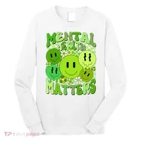 Retro Trippy Mental Health Matters Long Sleeve Shirt thumb 0