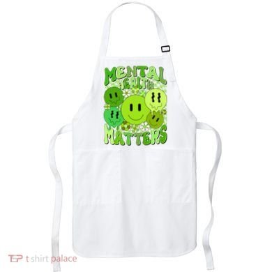 Retro Trippy Mental Health Matters Apron