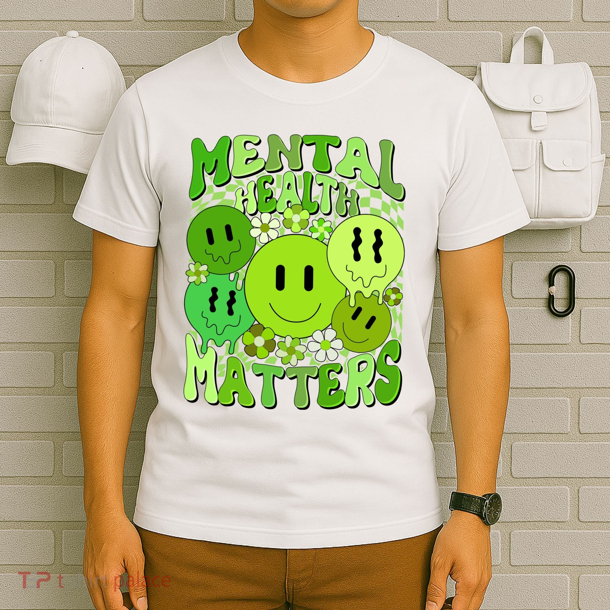 Retro Trippy Mental Health Matters T-Shirt