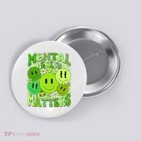 Retro Trippy Mental Health Matters Button thumb 0