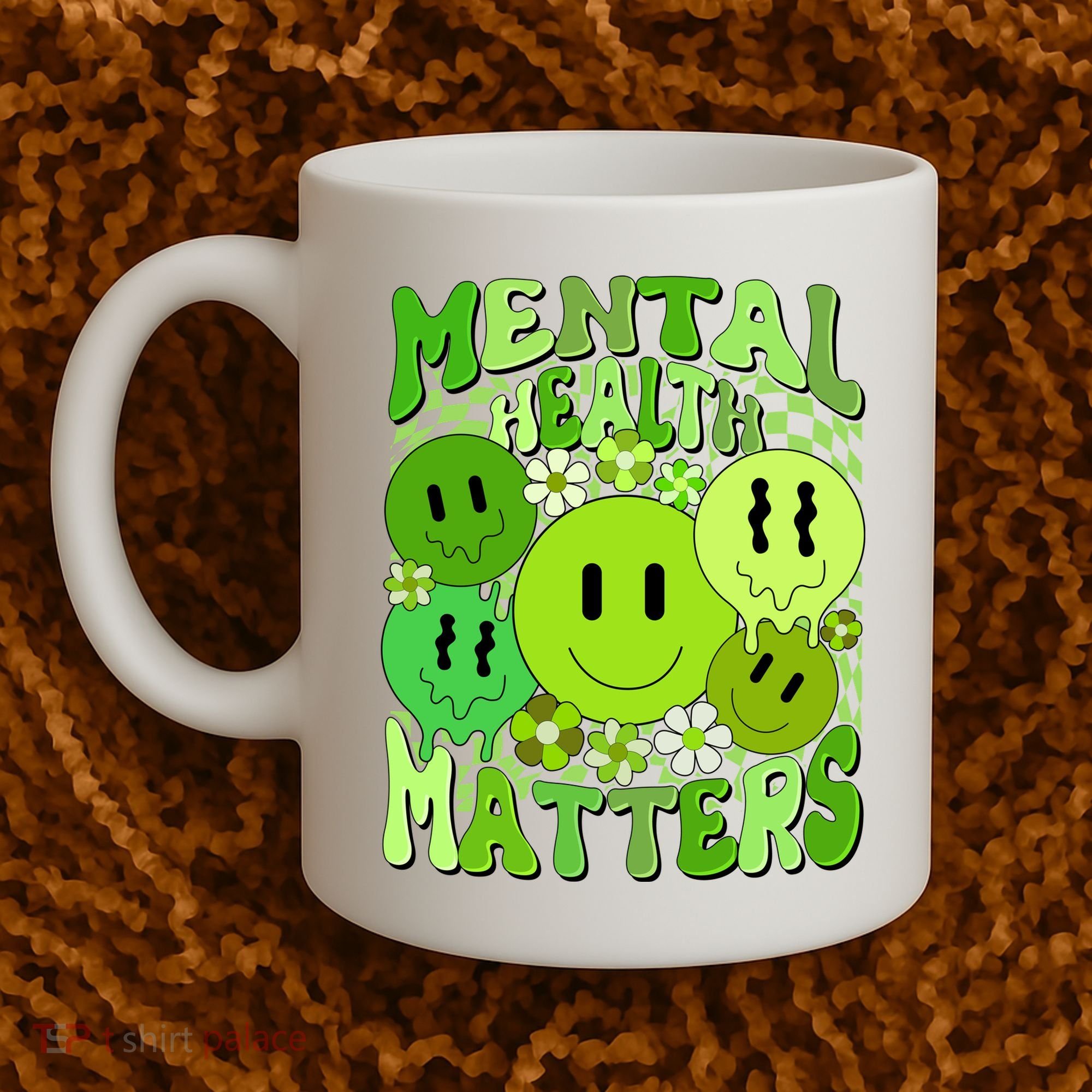 Retro Trippy Mental Health Matters Coffee Mug