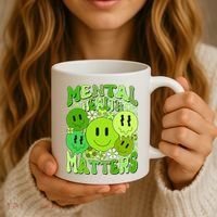 Retro Trippy Mental Health Matters Coffee Mug thumb 3