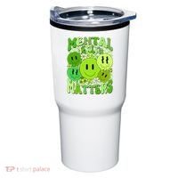 Retro Trippy Mental Health Matters Tumbler thumb 0