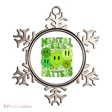 Retro Trippy Mental Health Matters Ornament