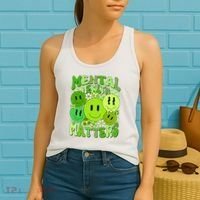 Retro Trippy Mental Health Matters Women's Tank Top thumb 2