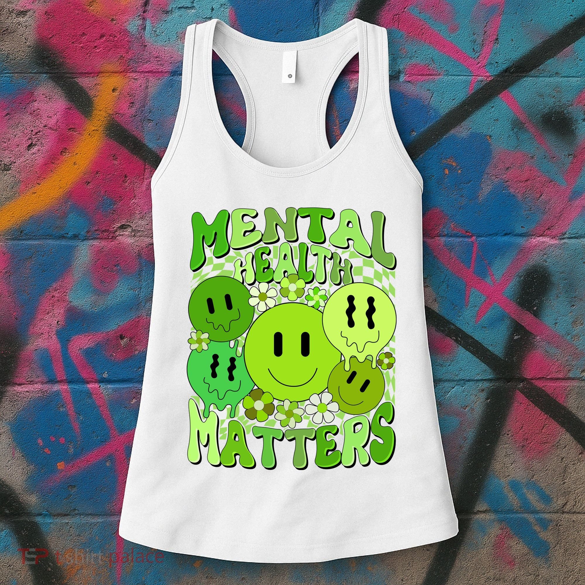 Retro Trippy Mental Health Matters Women's Tank Top