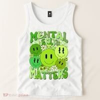 Retro Trippy Mental Health Matters Tank Top thumb 2
