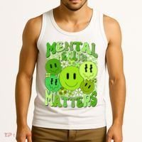 Retro Trippy Mental Health Matters Tank Top thumb 3