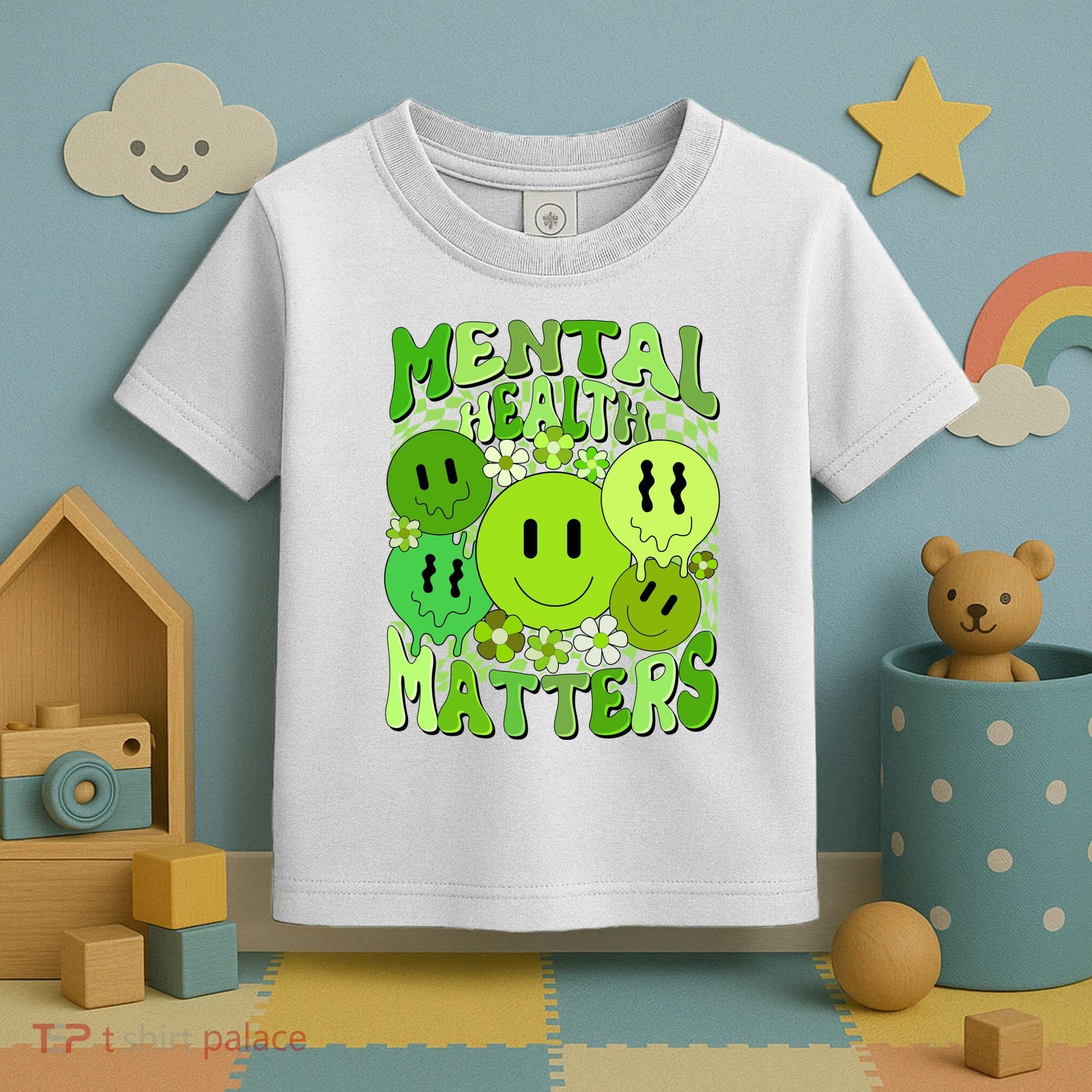 Retro Trippy Mental Health Matters Toddler T-Shirt