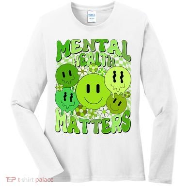 Retro Trippy Mental Health Matters Women's Long Sleeve Shirt