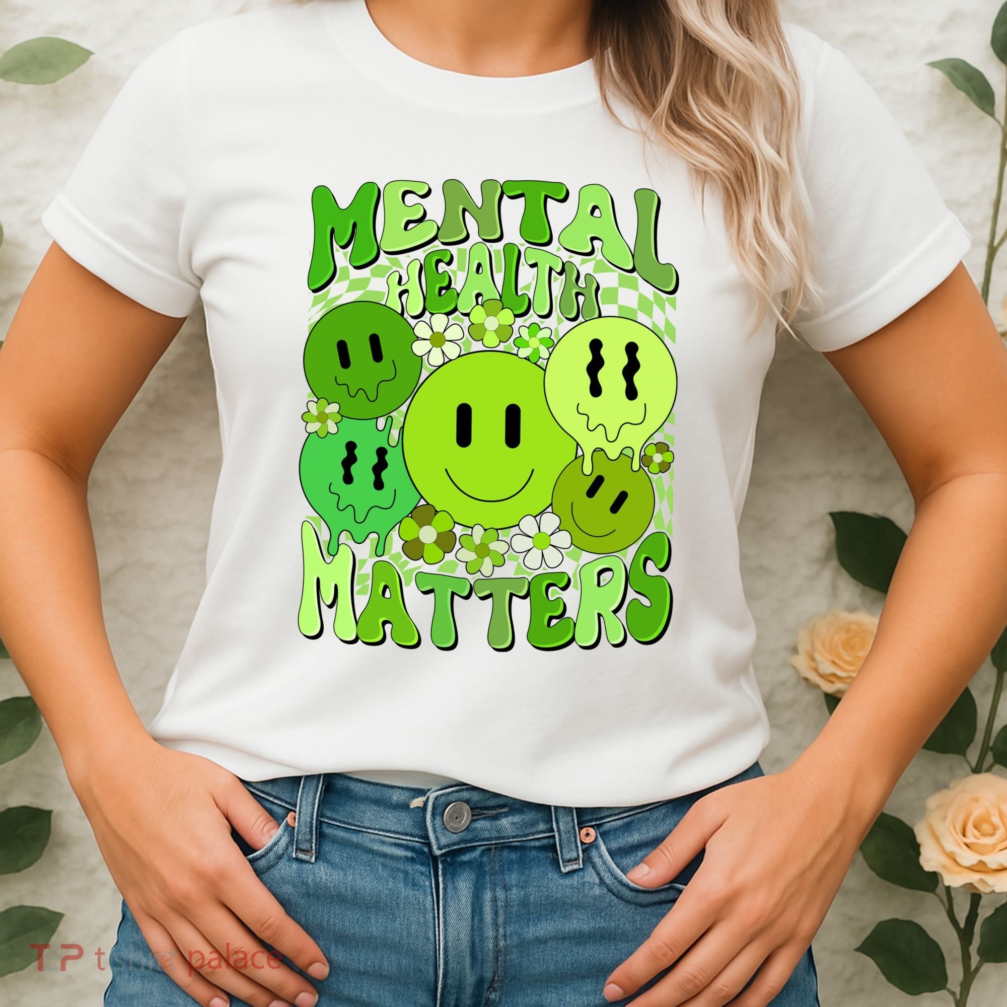 Retro Trippy Mental Health Matters Women's T-Shirt