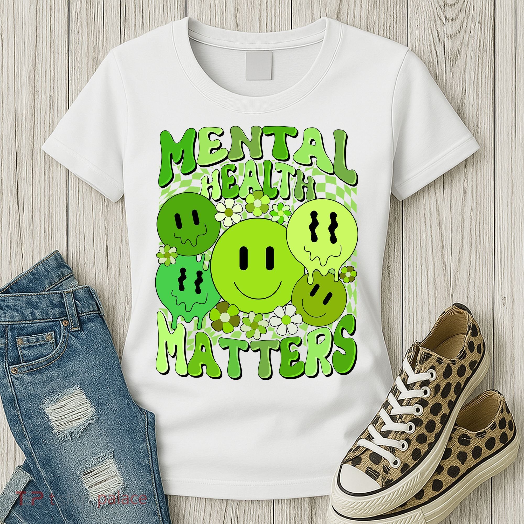 Retro Trippy Mental Health Matters Women's T-Shirt