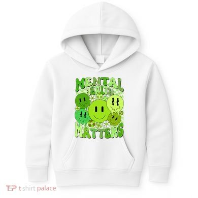 Retro Trippy Mental Health Matters Kids Hoodie