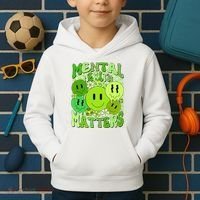 Retro Trippy Mental Health Matters Kids Hoodie thumb 2