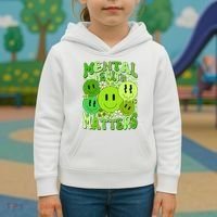 Retro Trippy Mental Health Matters Kids Hoodie thumb 3