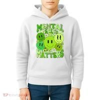 Retro Trippy Mental Health Matters Kids Hoodie thumb 4