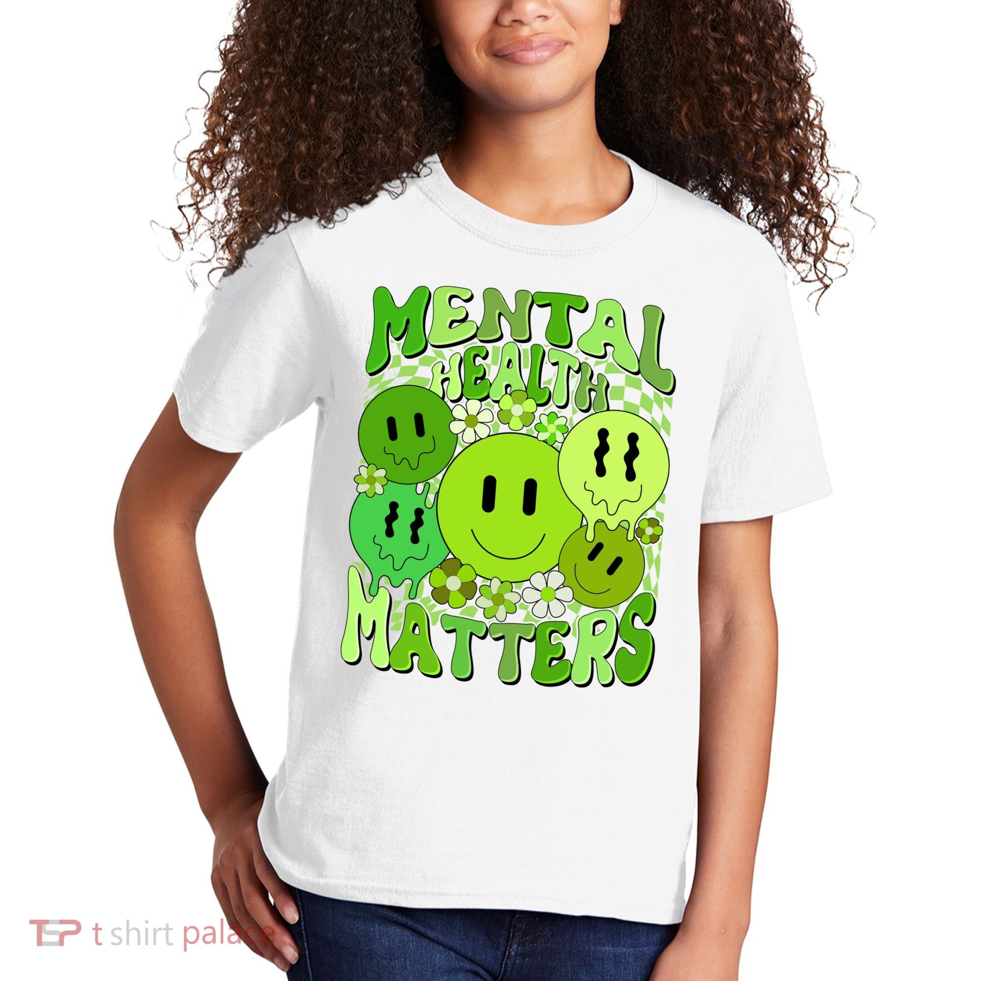 Retro Trippy Mental Health Matters Kids T-Shirt