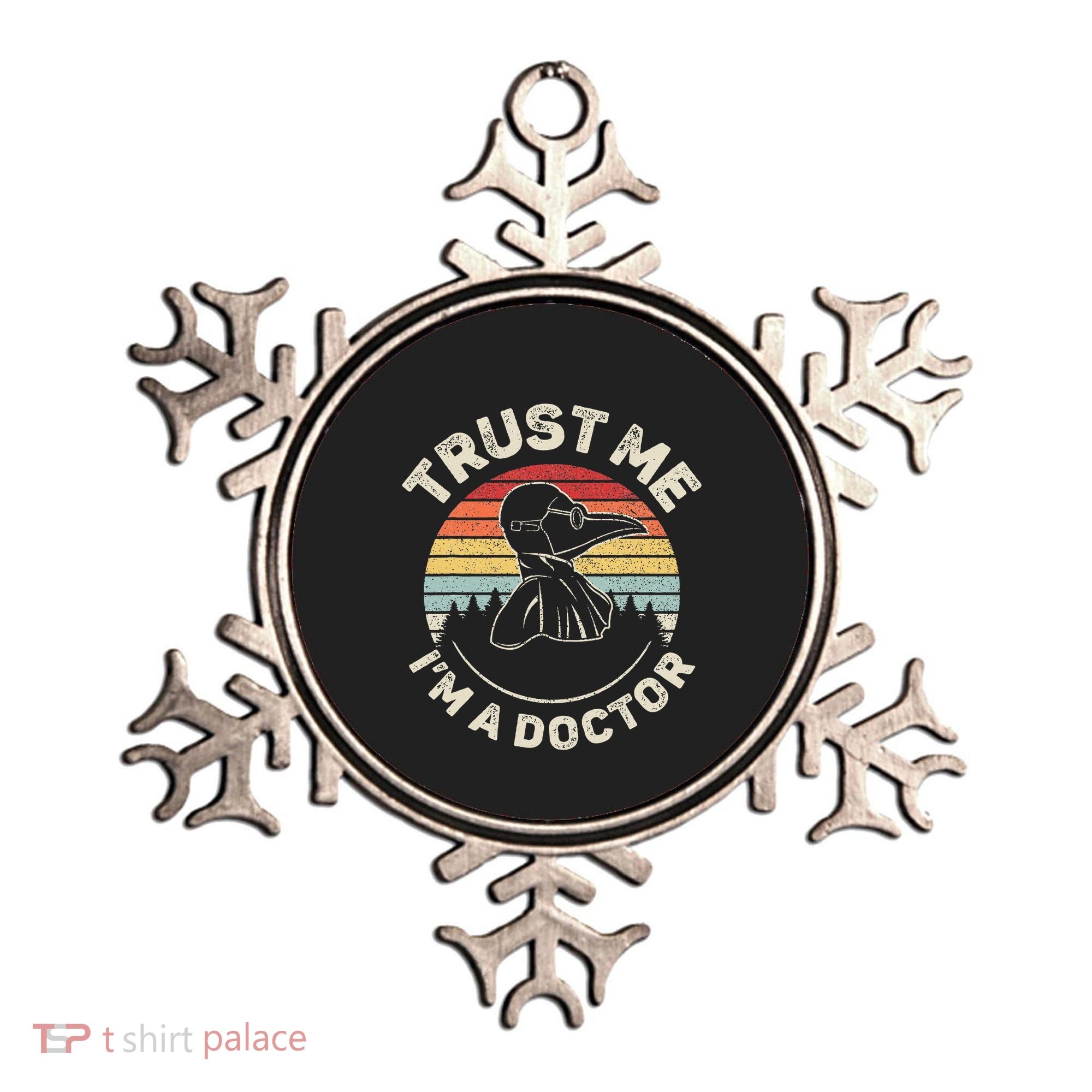 Retro Trust Me IM A Doctor Plague Ornament