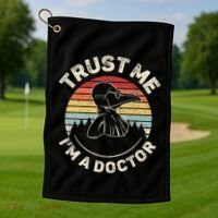 Retro Trust Me IM A Doctor Plague Golf Towel thumb 1