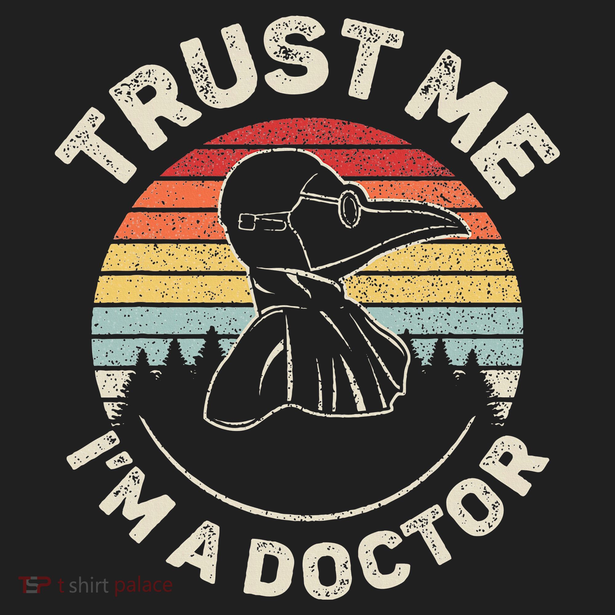 Retro Trust Me IM A Doctor Plague Golf Towel