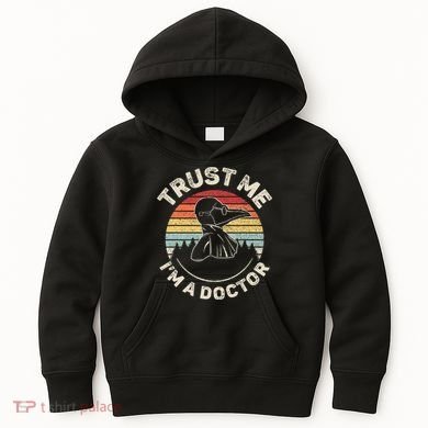 Retro Trust Me IM A Doctor Plague Kids Hoodie