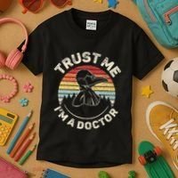 Retro Trust Me IM A Doctor Plague Kids T-Shirt thumb 3