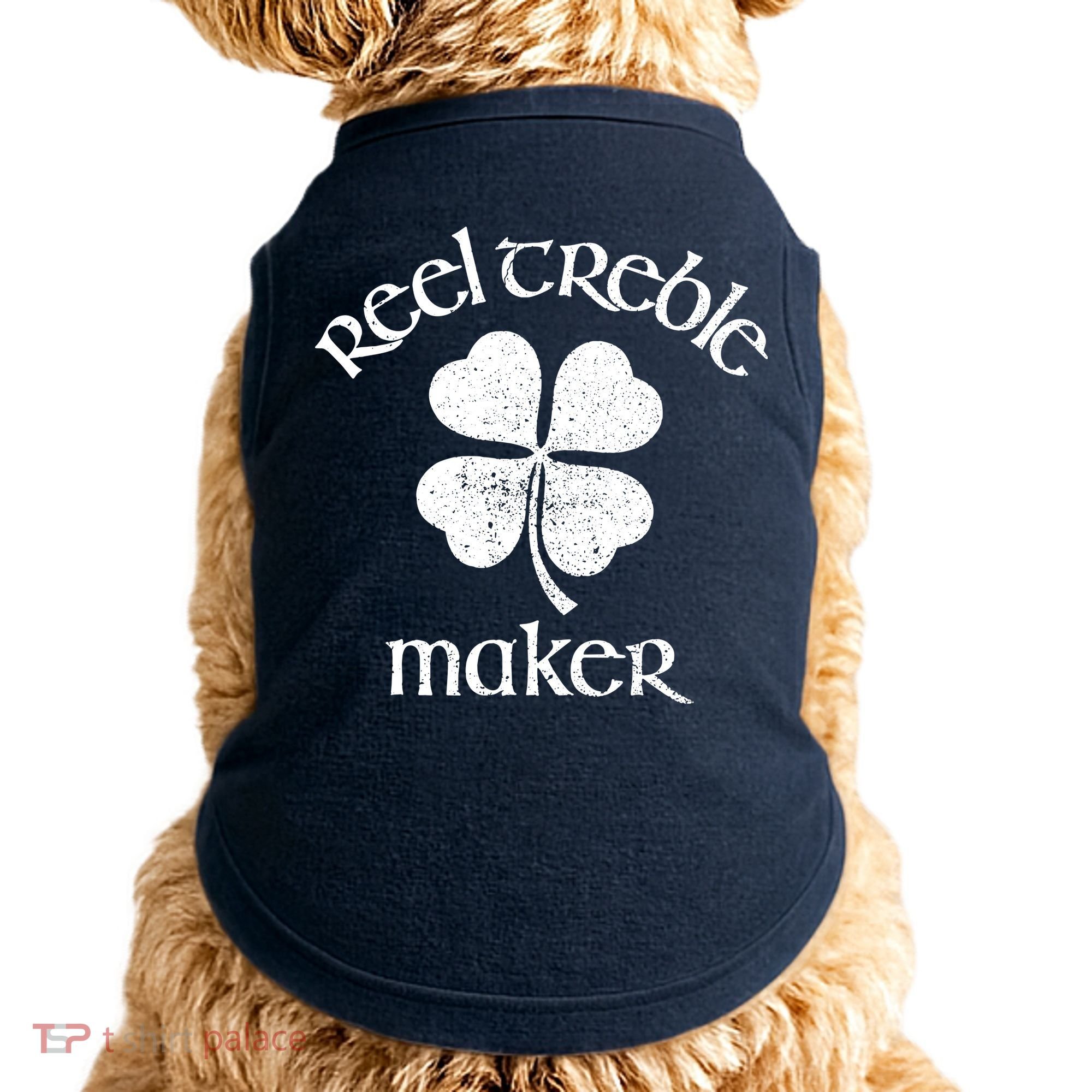 Reel Treble Maker Irish Dance Shamrock St Patricks Doggie Tank