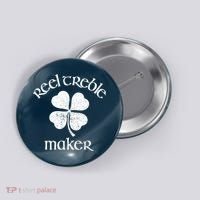 Reel Treble Maker Irish Dance Shamrock St Patricks Button thumb 0