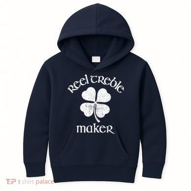 Reel Treble Maker Irish Dance Shamrock St Patricks Kids Hoodie