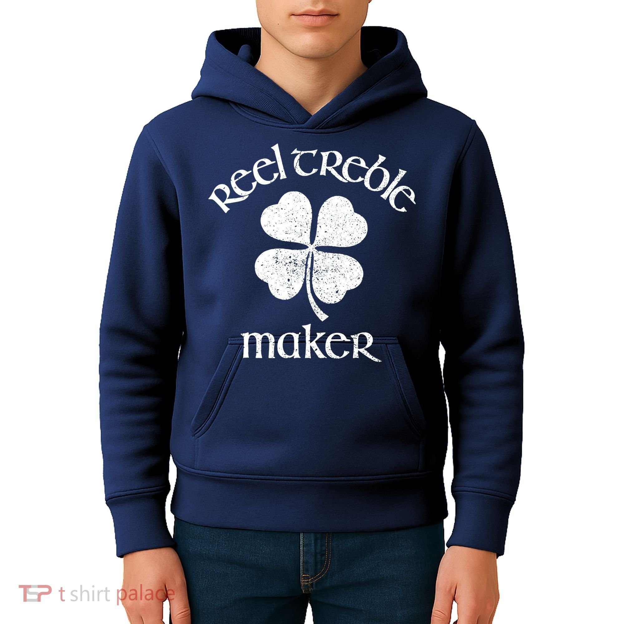 Reel Treble Maker Irish Dance Shamrock St Patricks Kids Hoodie