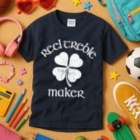 Reel Treble Maker Irish Dance Shamrock St Patricks Kids T-Shirt thumb 3