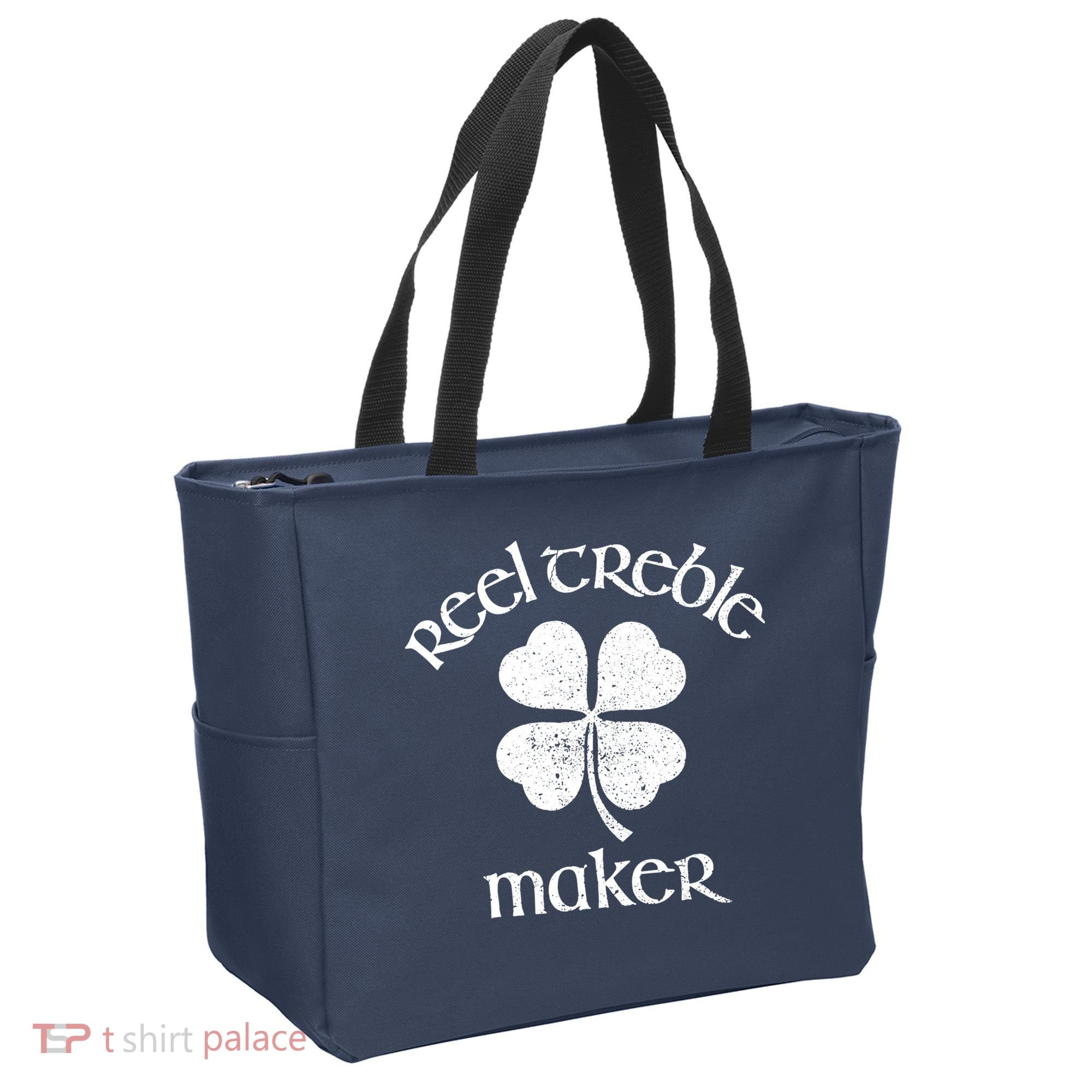 Reel Treble Maker Irish Dance Shamrock St Patricks Tote Bag