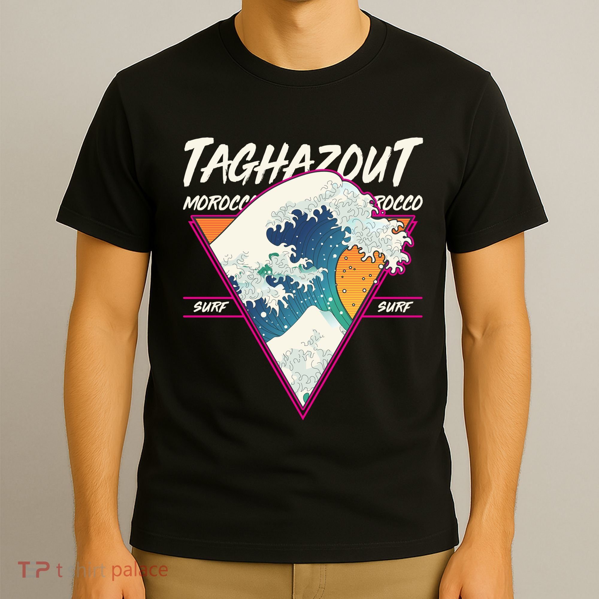 Retro Taghazout Morocco Surf Great Wave T-Shirt